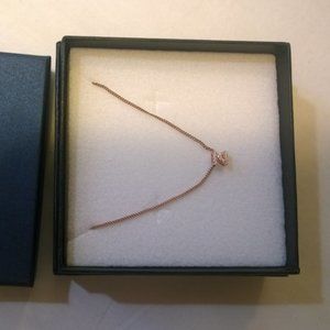 ROSE GOLD PLATED SILVER initial "Z" Pendant NWOT
